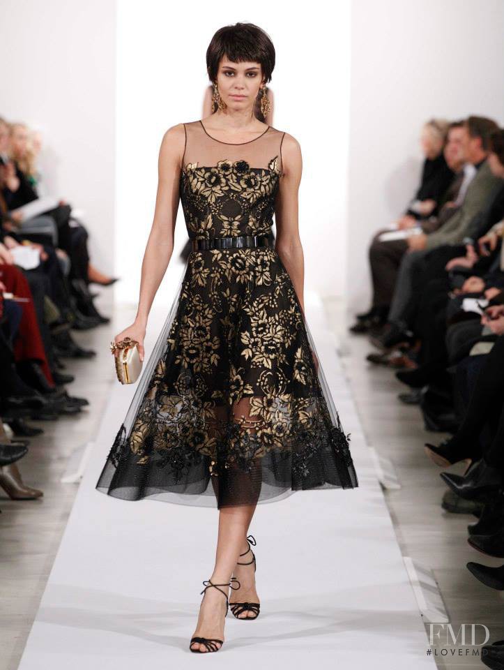 Marília Dutra featured in  the Oscar de la Renta fashion show for Autumn/Winter 2014