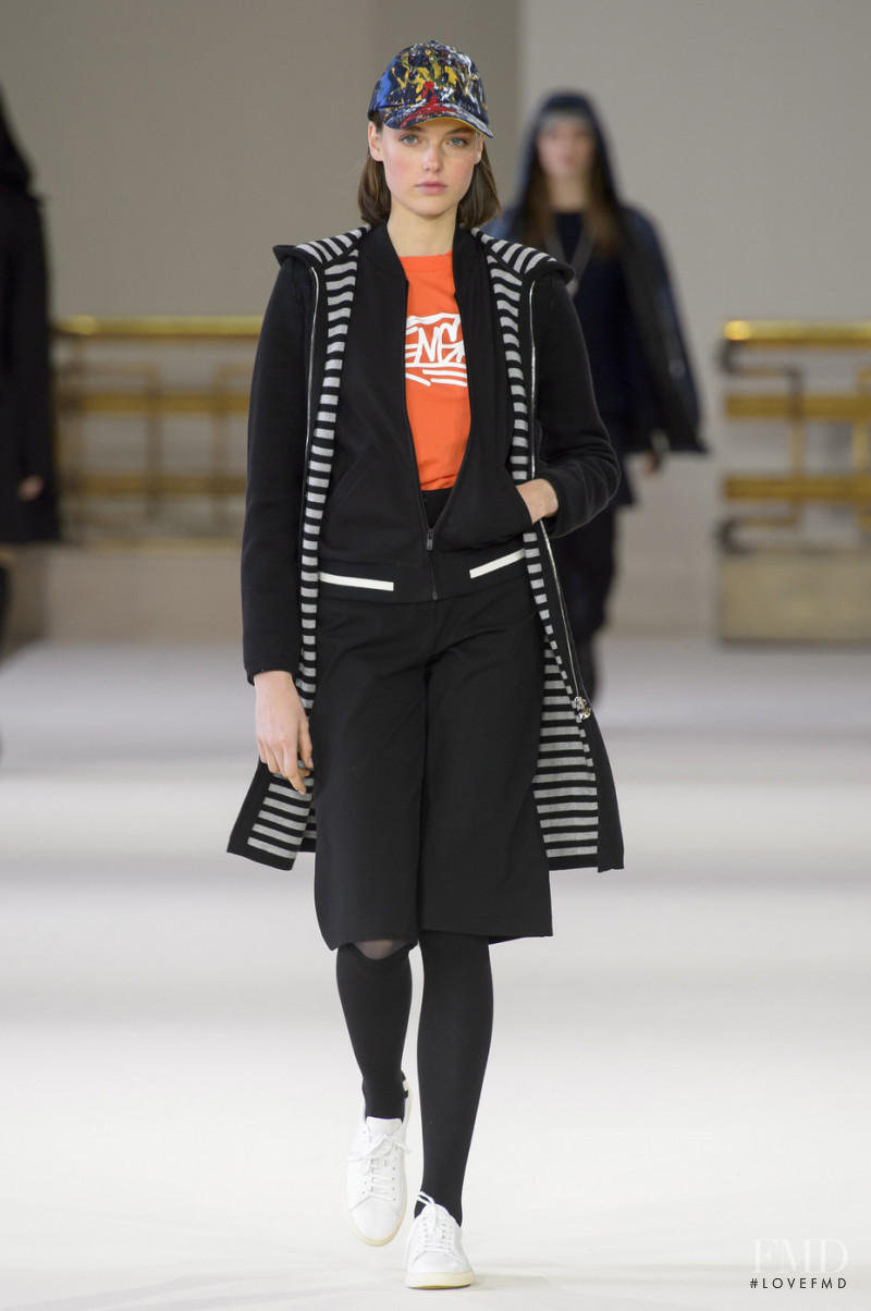 Celine Bethmann featured in  the Agnes B. fashion show for Autumn/Winter 2018