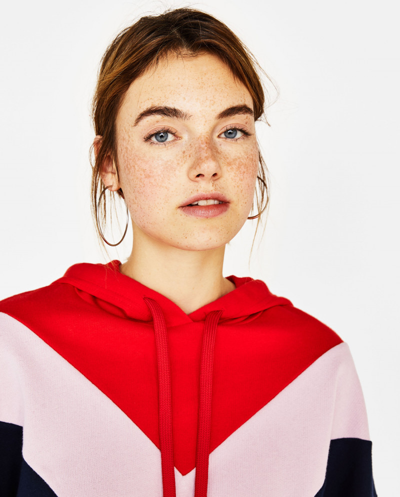 Celine Bethmann featured in  the Bershka catalogue for Spring/Summer 2018