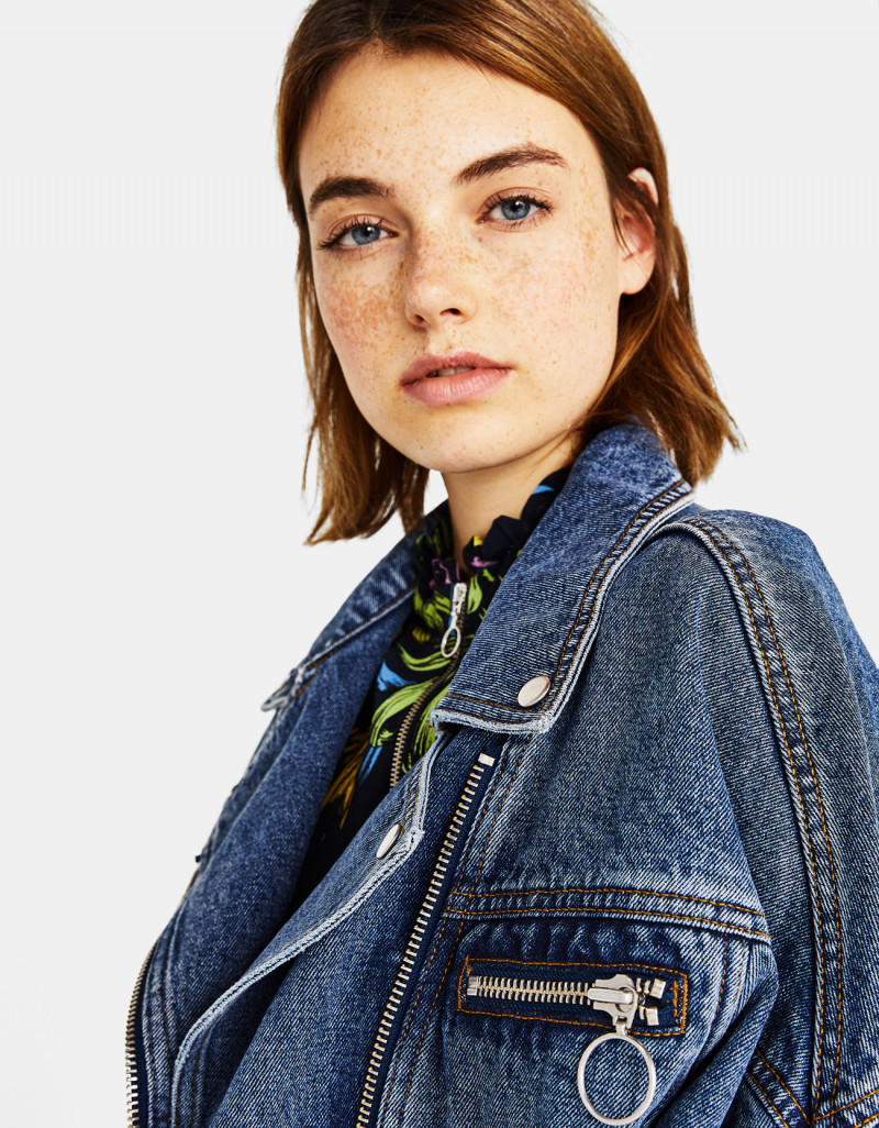 Celine Bethmann featured in  the Bershka catalogue for Spring/Summer 2018