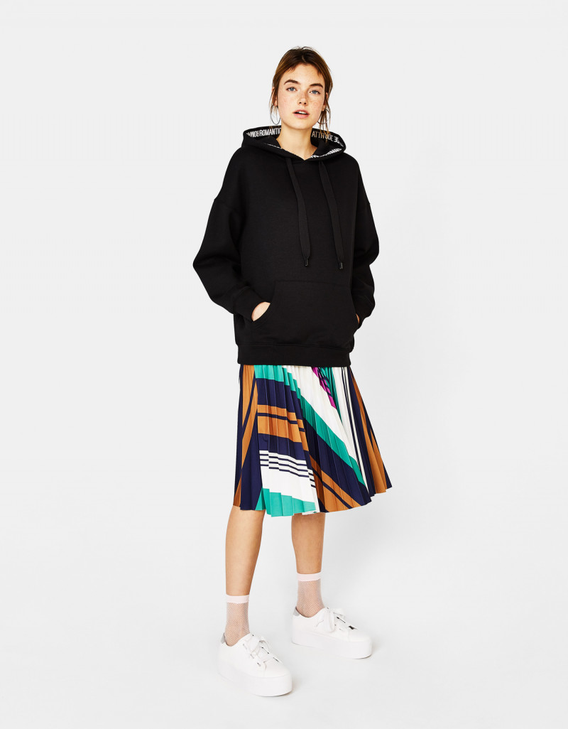 Celine Bethmann featured in  the Bershka catalogue for Spring/Summer 2018