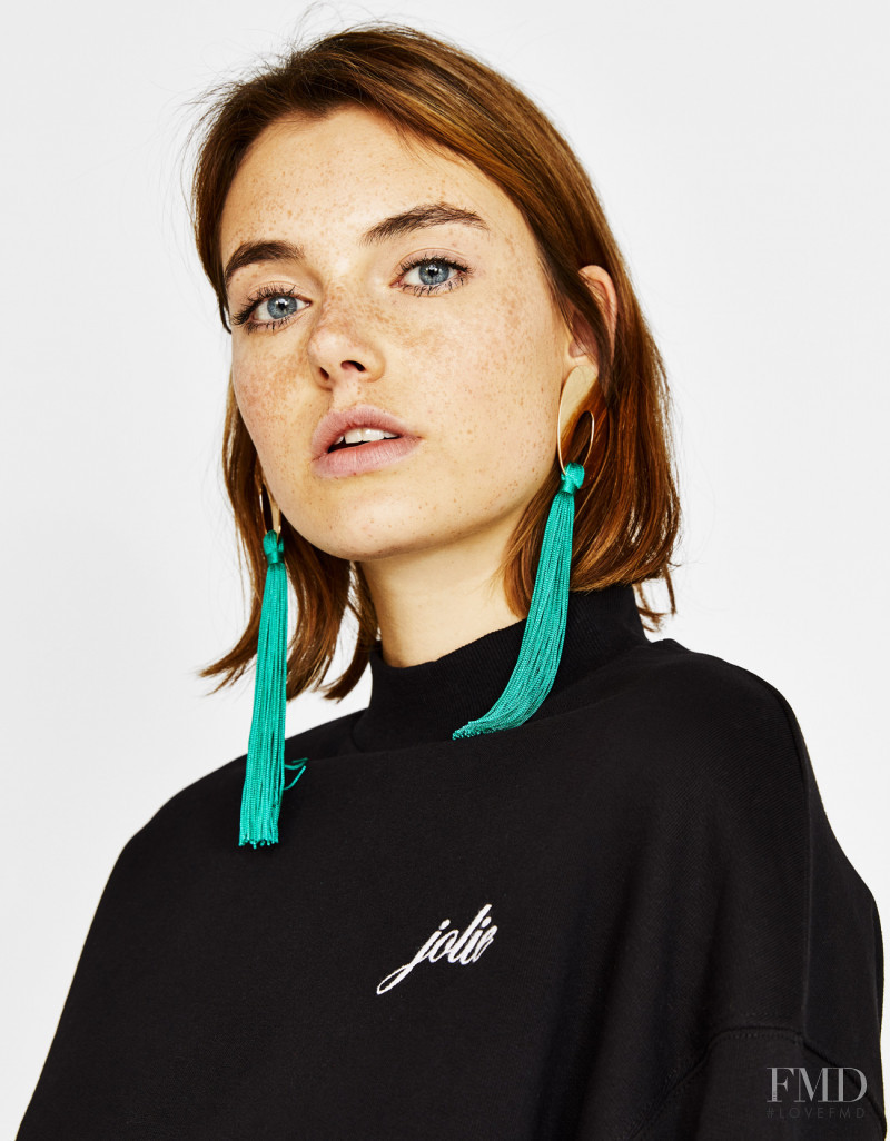 Celine Bethmann featured in  the Bershka catalogue for Spring/Summer 2018