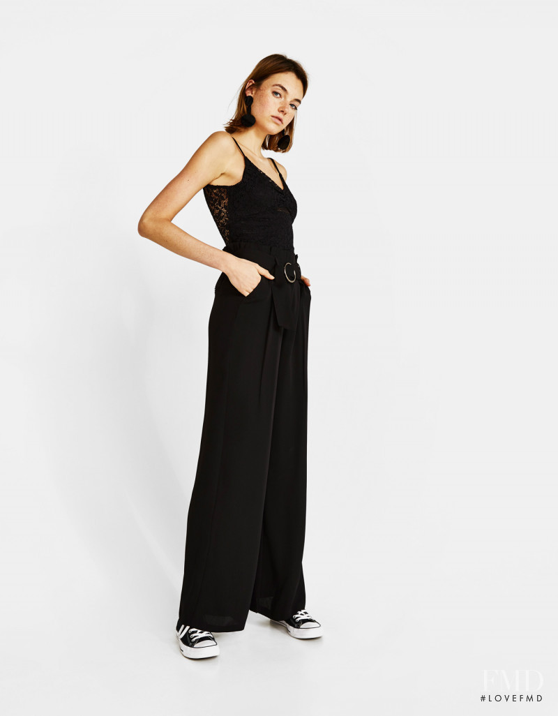 Celine Bethmann featured in  the Bershka catalogue for Spring/Summer 2018