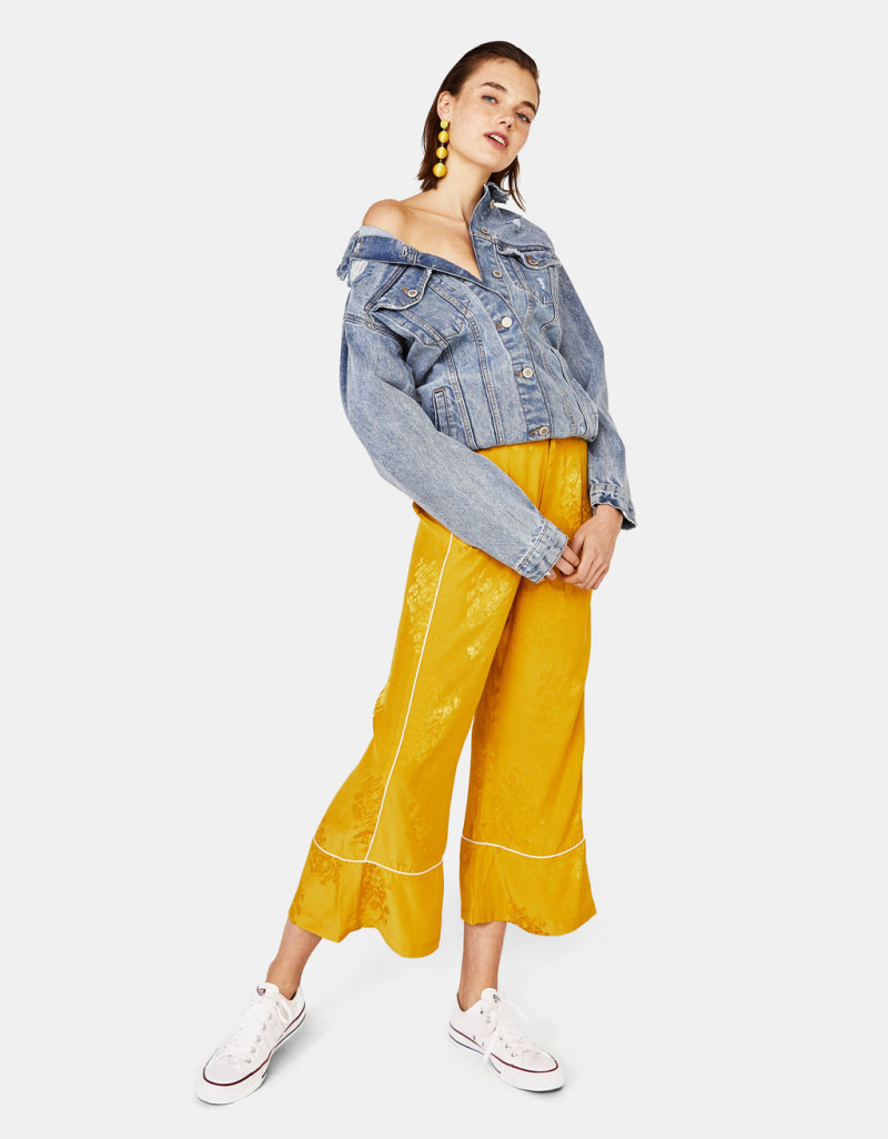 Celine Bethmann featured in  the Bershka catalogue for Spring/Summer 2018