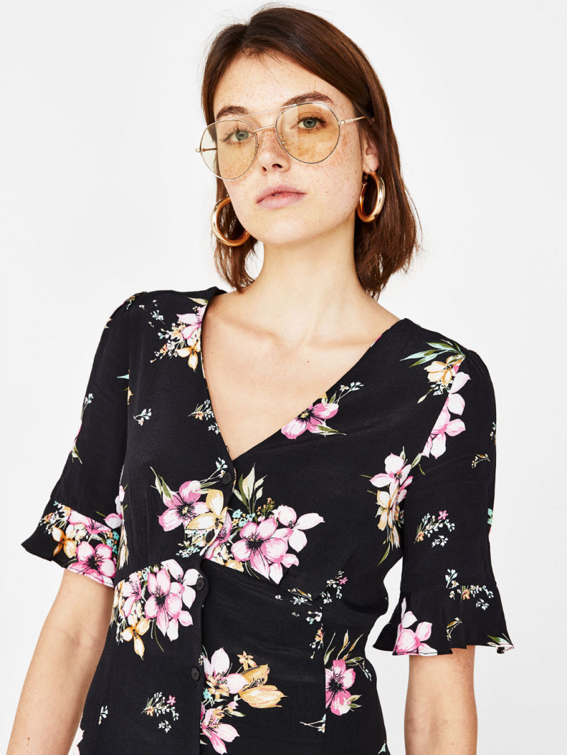 Celine Bethmann featured in  the Bershka catalogue for Spring/Summer 2018