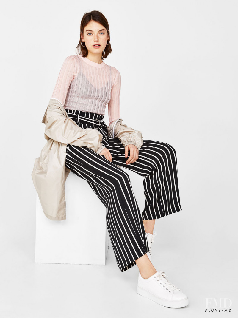 Celine Bethmann featured in  the Bershka catalogue for Spring/Summer 2018