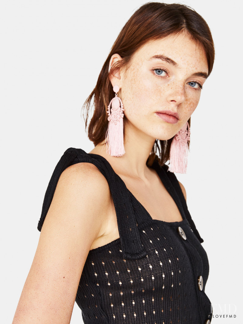 Celine Bethmann featured in  the Bershka catalogue for Spring/Summer 2018