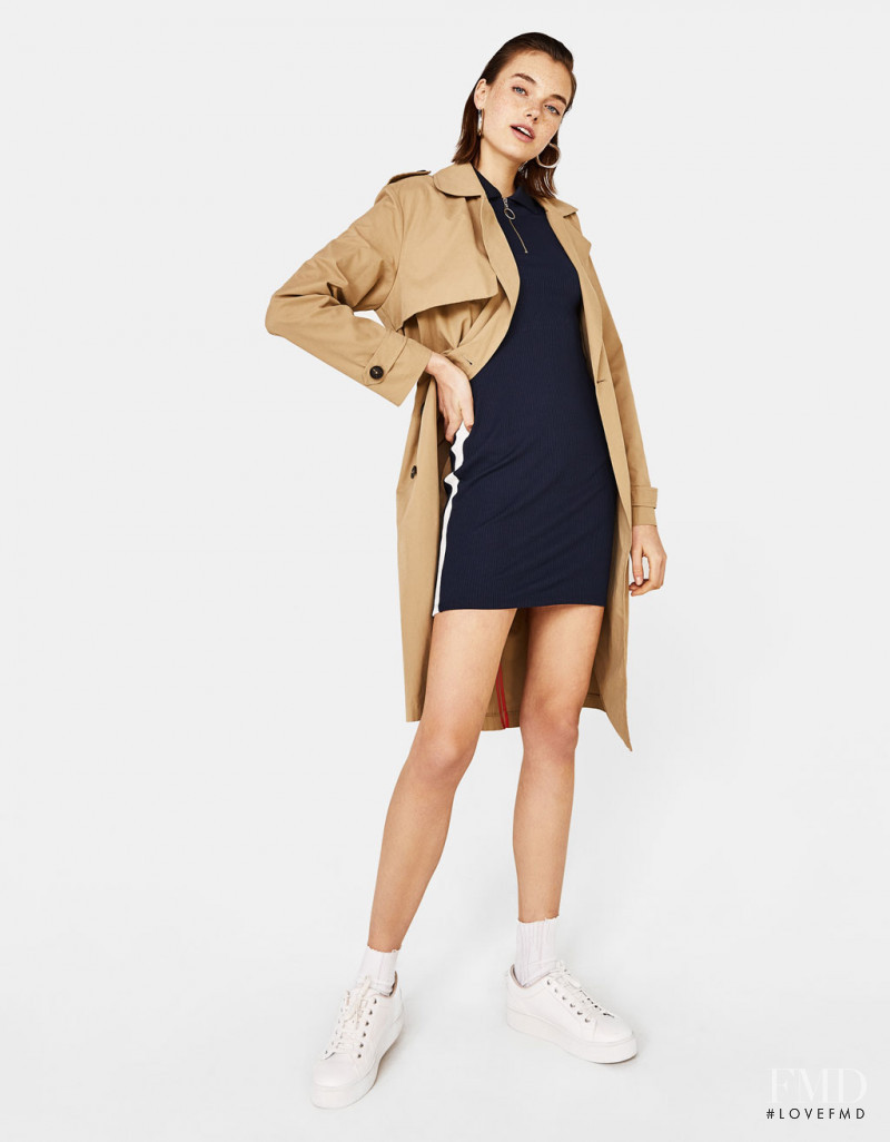 Celine Bethmann featured in  the Bershka catalogue for Spring/Summer 2018