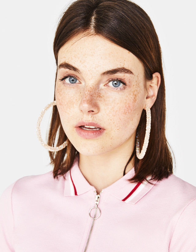 Celine Bethmann featured in  the Bershka catalogue for Spring/Summer 2018