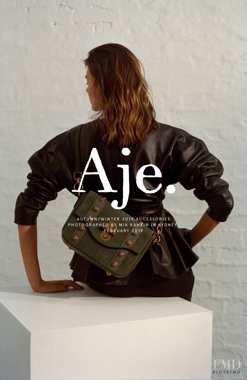 Celine Bethmann featured in  the Aje advertisement for Autumn/Winter 2019