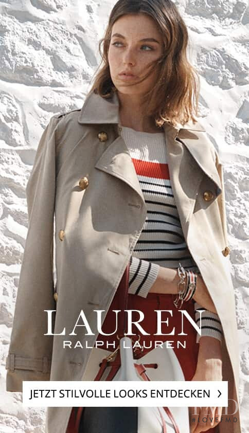 Celine Bethmann featured in  the Lauren by Ralph Lauren lookbook for Pre-Spring 2019