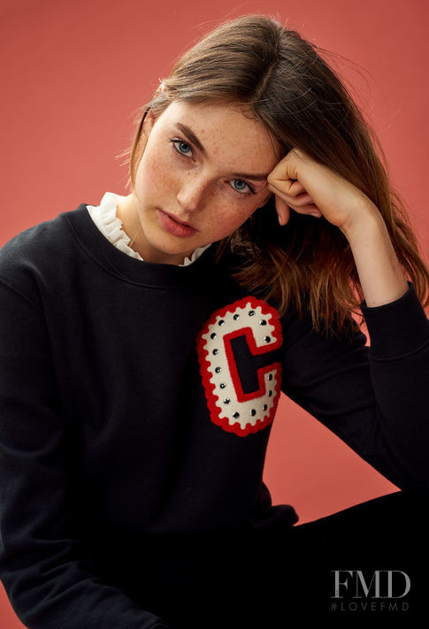 Celine Bethmann featured in  the Claudie Pierlot catalogue for Autumn/Winter 2018