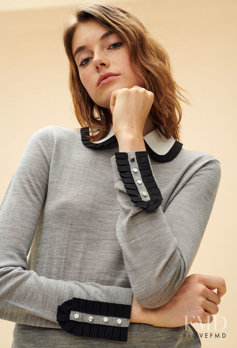 Celine Bethmann featured in  the Claudie Pierlot catalogue for Autumn/Winter 2018