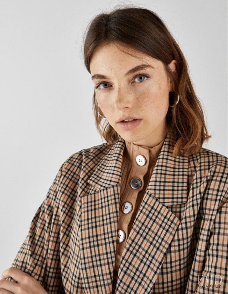 Celine Bethmann featured in  the Bershka catalogue for Autumn/Winter 2018