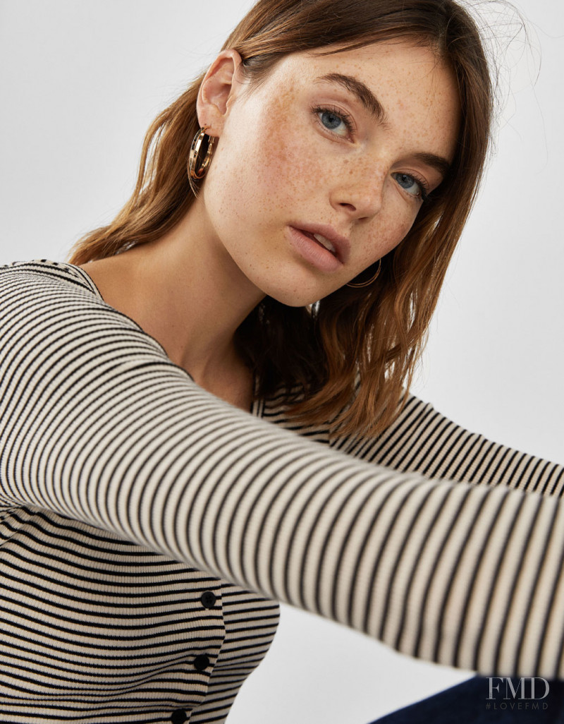 Celine Bethmann featured in  the Bershka catalogue for Autumn/Winter 2018