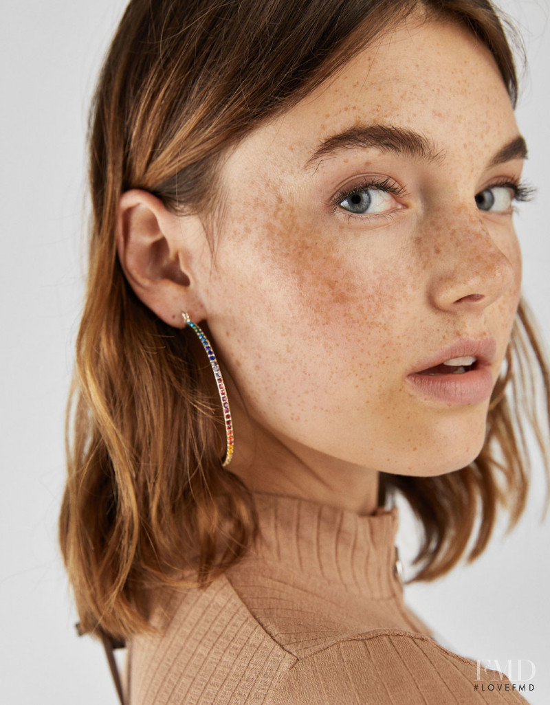 Celine Bethmann featured in  the Bershka catalogue for Autumn/Winter 2018