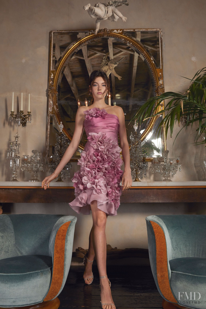 Celine Bethmann featured in  the Marchesa lookbook for Resort 2020