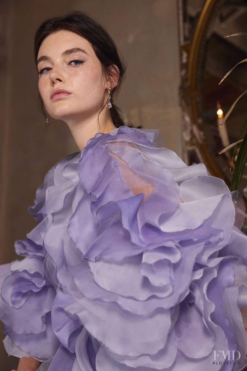 Celine Bethmann featured in  the Marchesa lookbook for Resort 2020