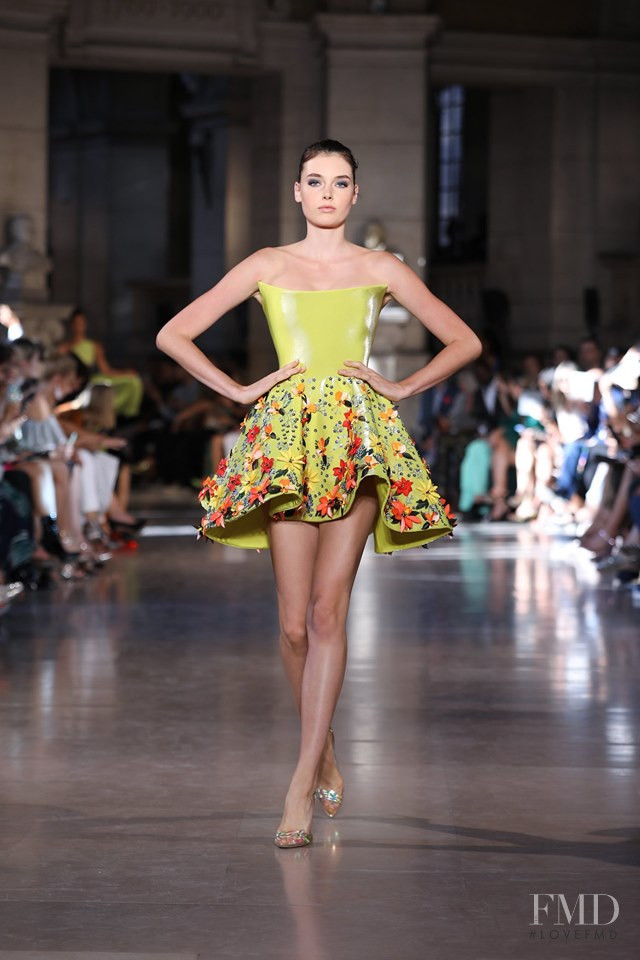Celine Bethmann featured in  the Rami Kadi The Temple Of Flora fashion show for Autumn/Winter 2020