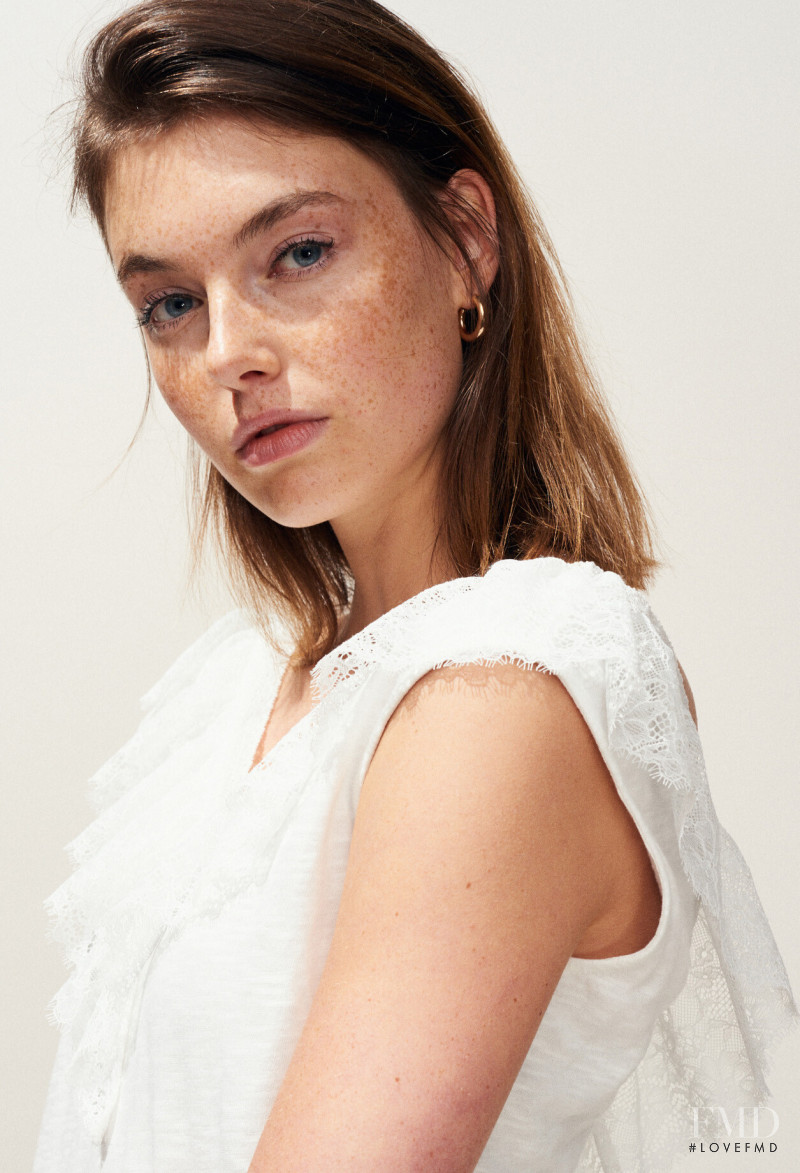 Celine Bethmann featured in  the Claudie Pierlot lookbook for Spring/Summer 2019