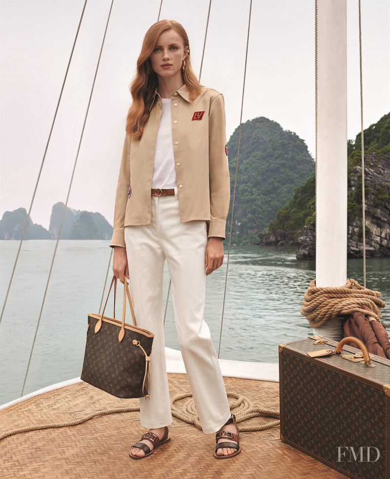 Rianne Van Rompaey featured in  the Louis Vuitton Louis Vuitton Art of Travel Campaign 2019 advertisement for Fall 2019
