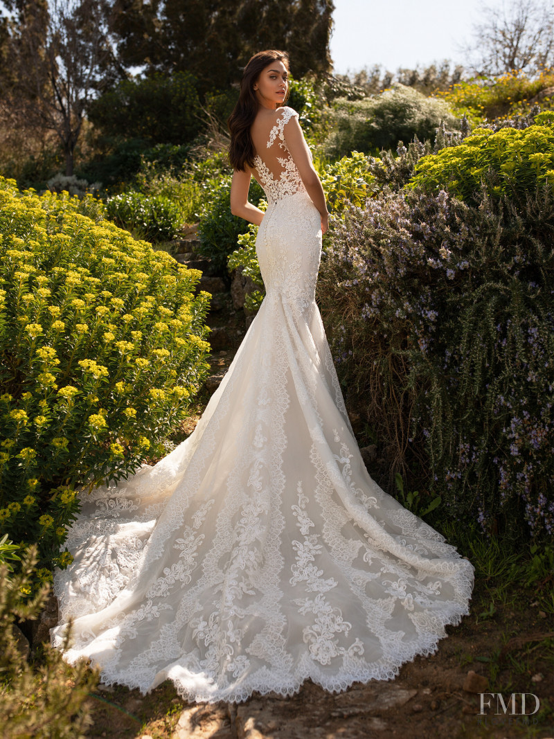 Zhenya Katava featured in  the Pronovias catalogue for Summer 2019