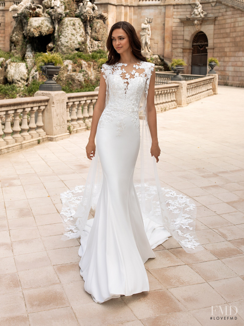 Zhenya Katava featured in  the Pronovias catalogue for Summer 2019