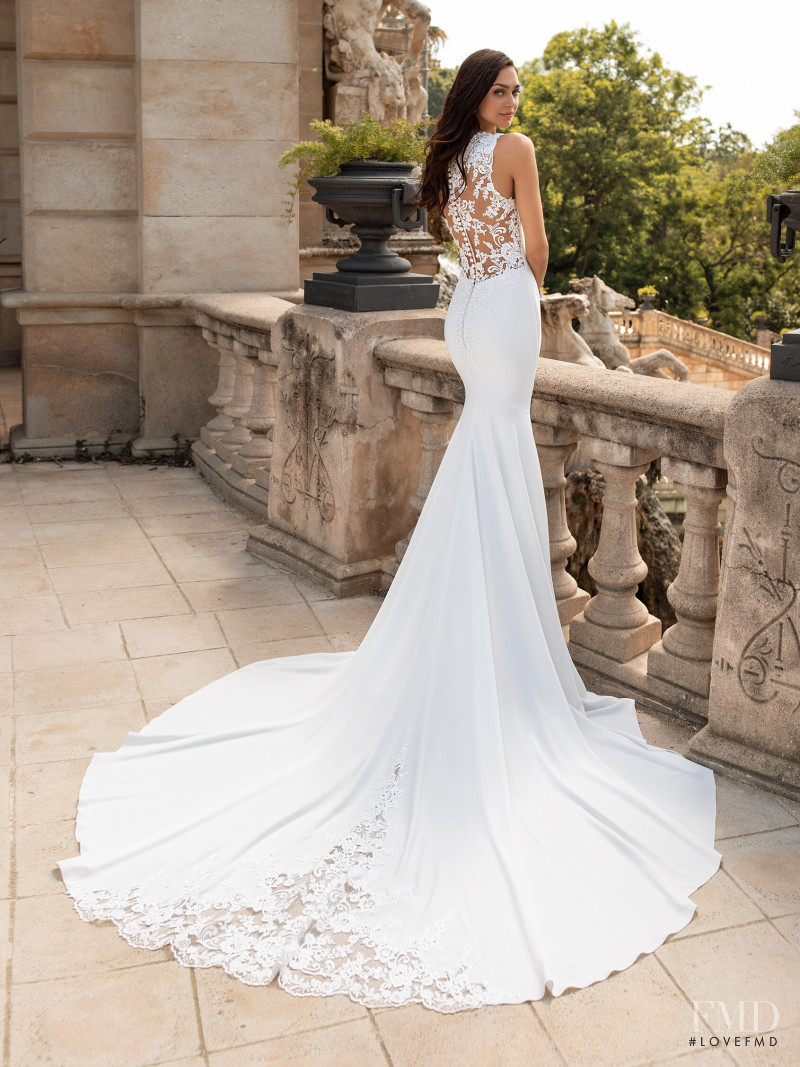 Zhenya Katava featured in  the Pronovias catalogue for Summer 2019