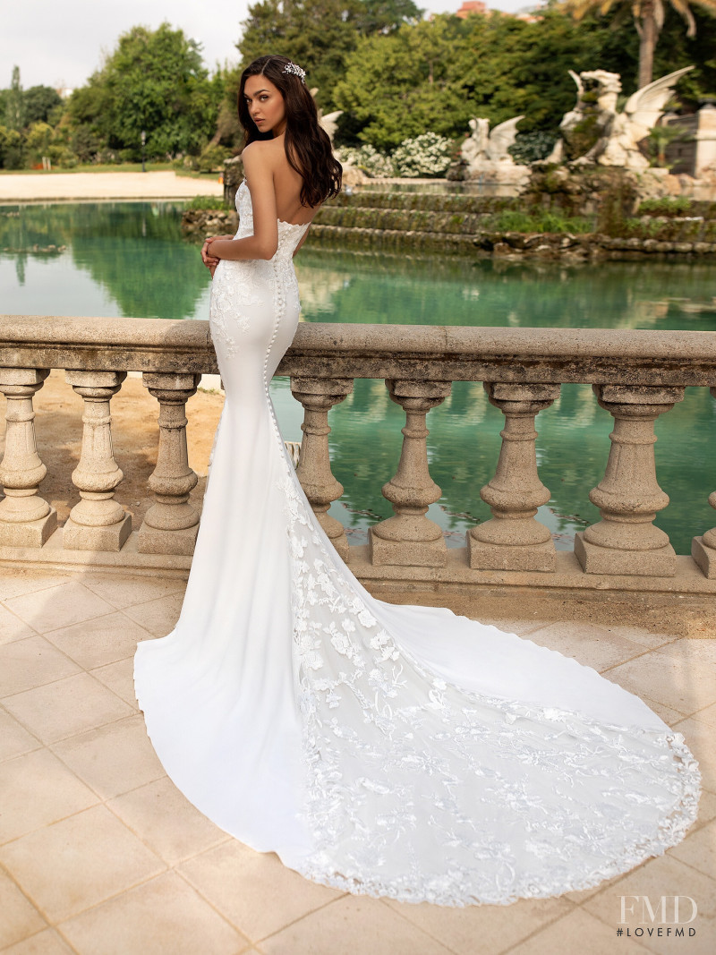 Zhenya Katava featured in  the Pronovias catalogue for Summer 2019