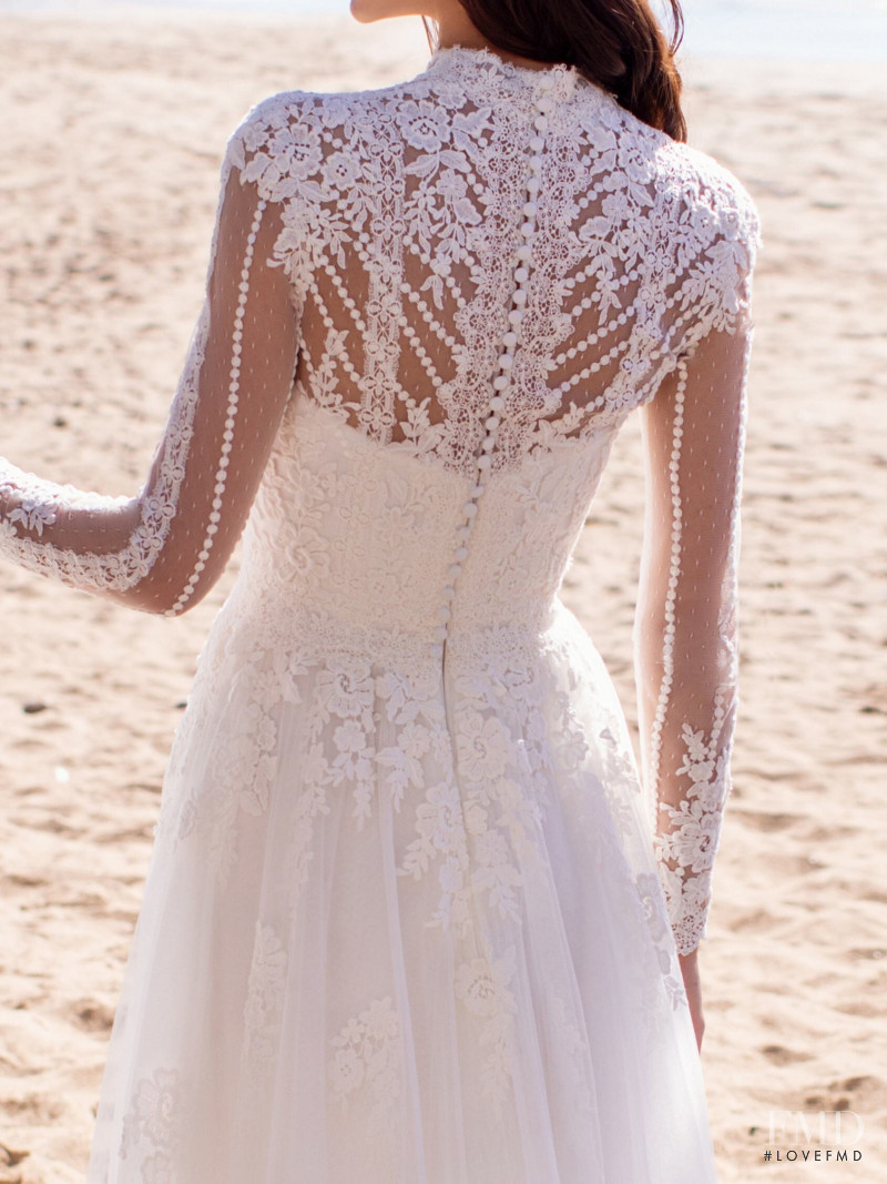 Zhenya Katava featured in  the Pronovias catalogue for Summer 2019