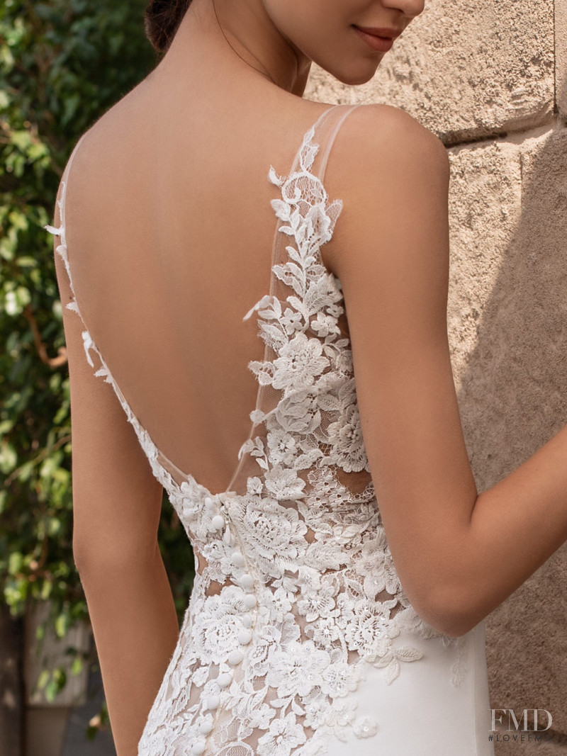 Zhenya Katava featured in  the Pronovias catalogue for Summer 2019