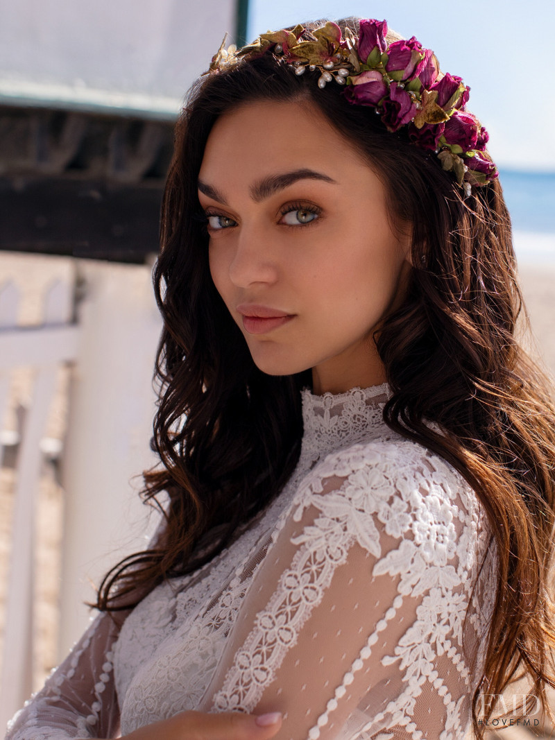 Zhenya Katava featured in  the Pronovias catalogue for Summer 2019