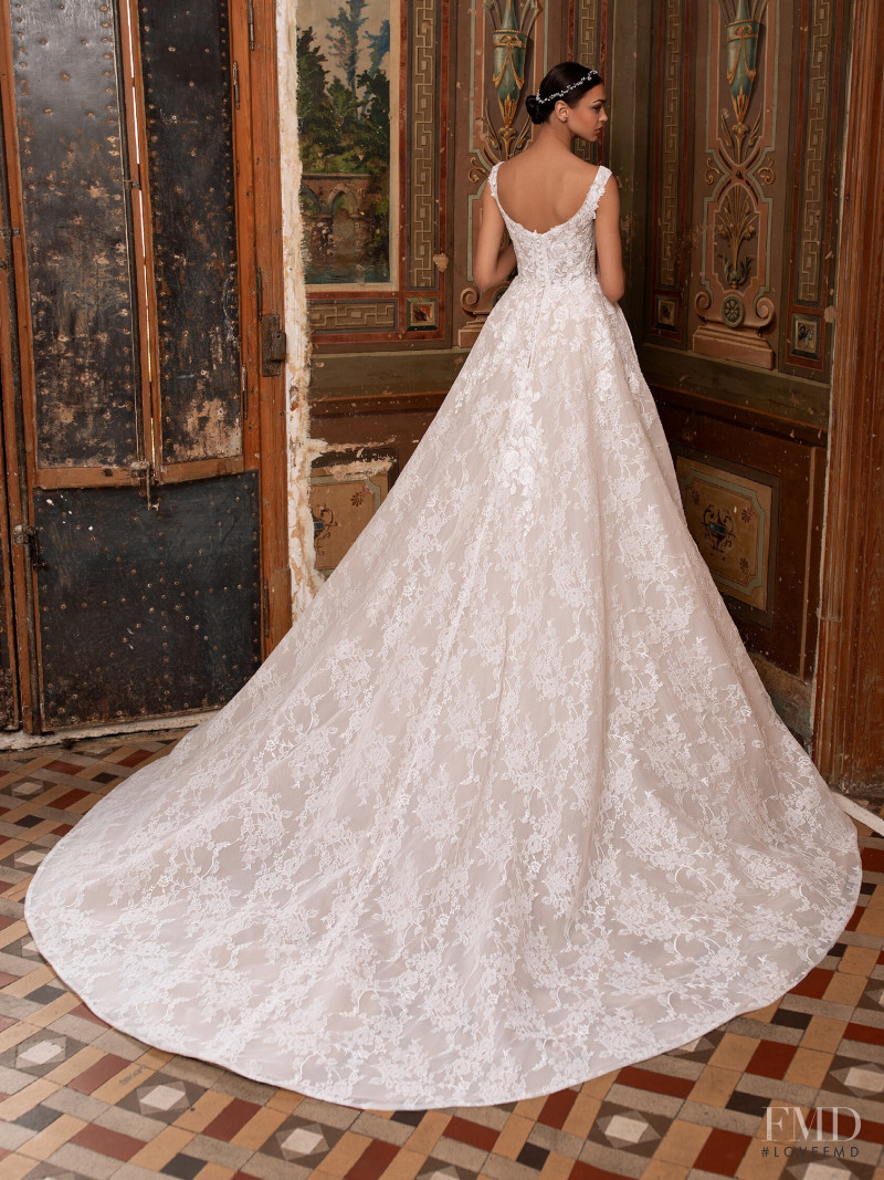 Zhenya Katava featured in  the Pronovias catalogue for Summer 2019