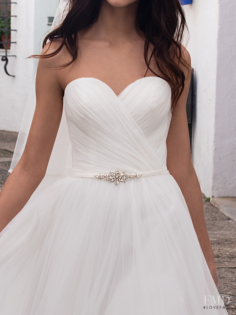 Zhenya Katava featured in  the Pronovias catalogue for Summer 2019