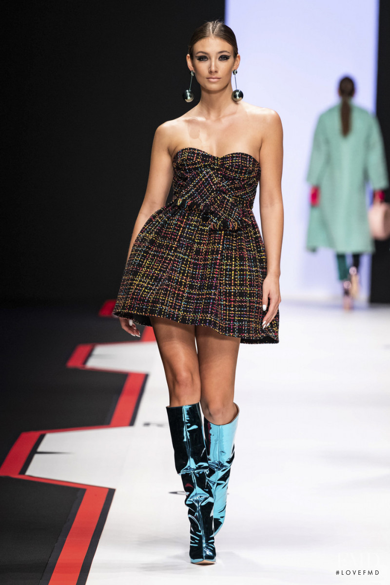 Lorena Rae featured in  the Elisabetta Franchi fashion show for Autumn/Winter 2019