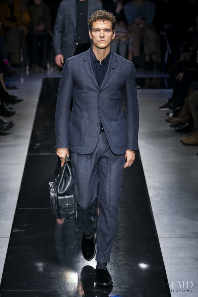 Alexandre Cunha featured in  the Giorgio Armani fashion show for Autumn/Winter 2019