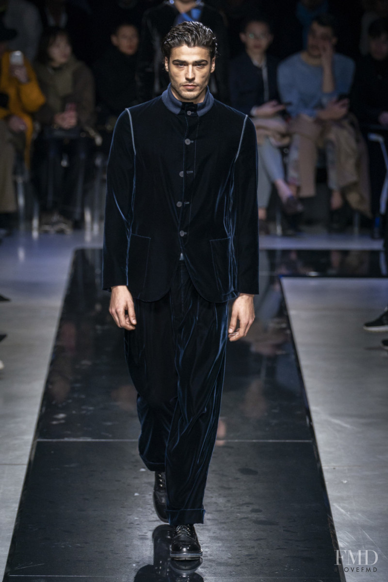 Alessandro Dellisola featured in  the Giorgio Armani fashion show for Autumn/Winter 2019