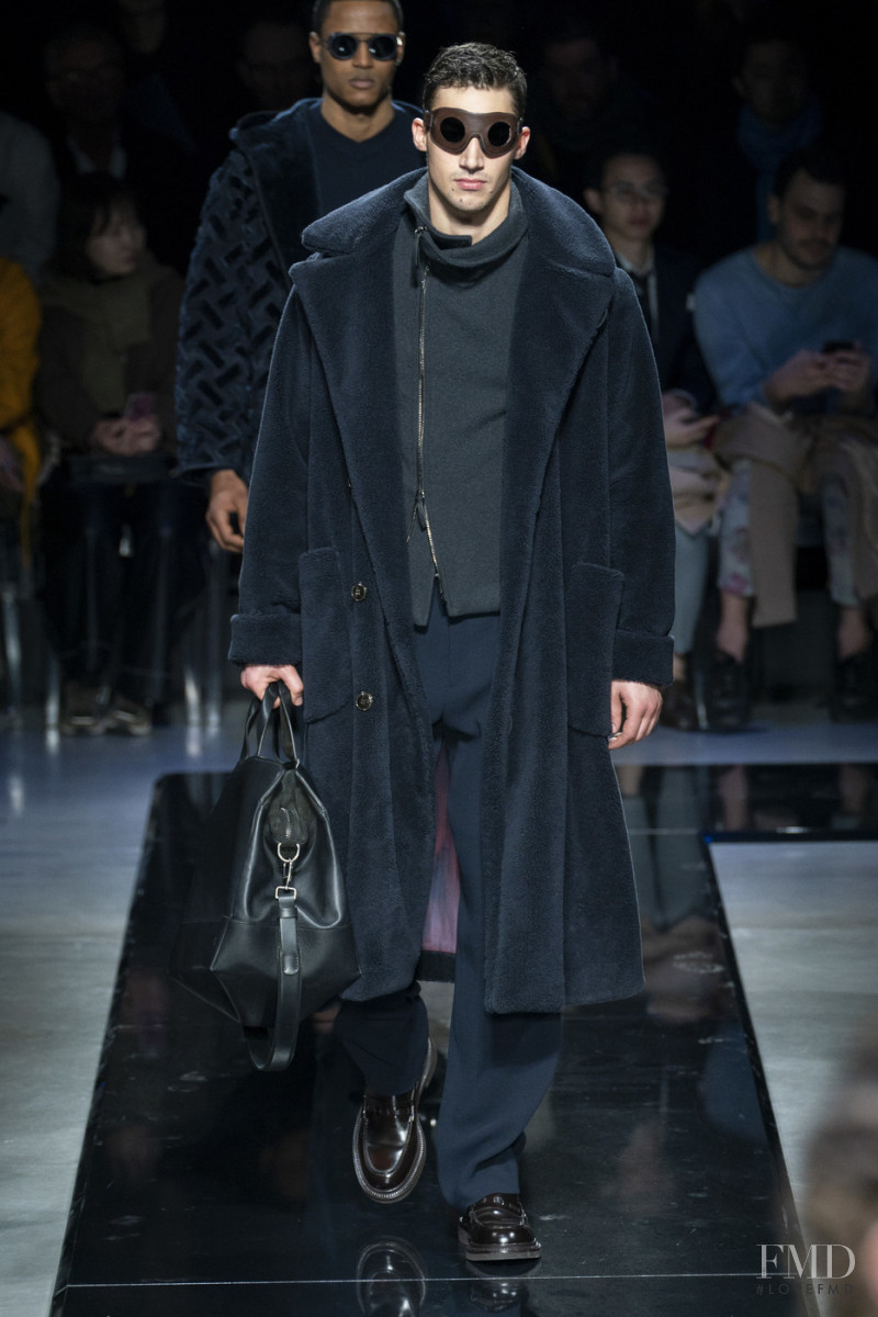 Alessio Pozzi featured in  the Giorgio Armani fashion show for Autumn/Winter 2019