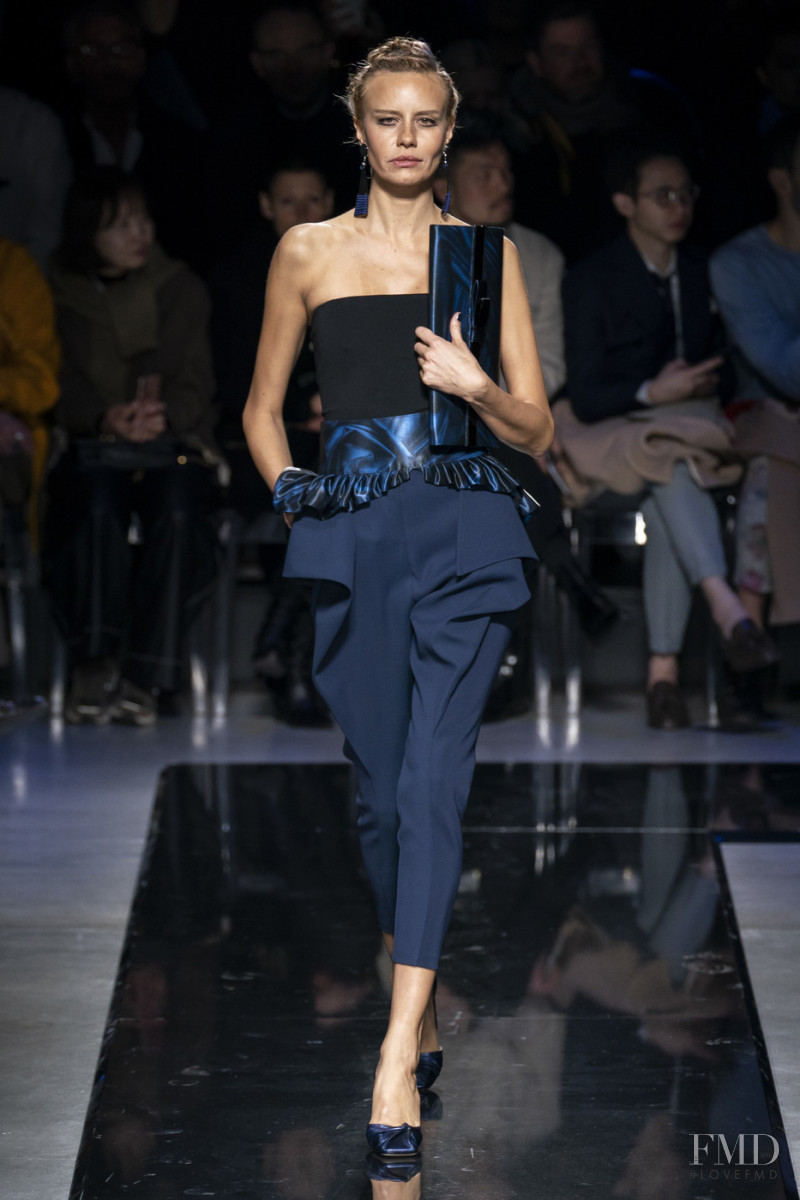 Phenelope Wulff featured in  the Giorgio Armani fashion show for Autumn/Winter 2019