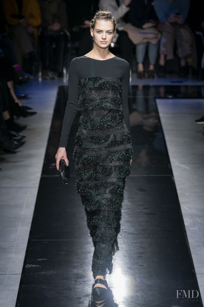 Alena Frolova featured in  the Giorgio Armani fashion show for Autumn/Winter 2019