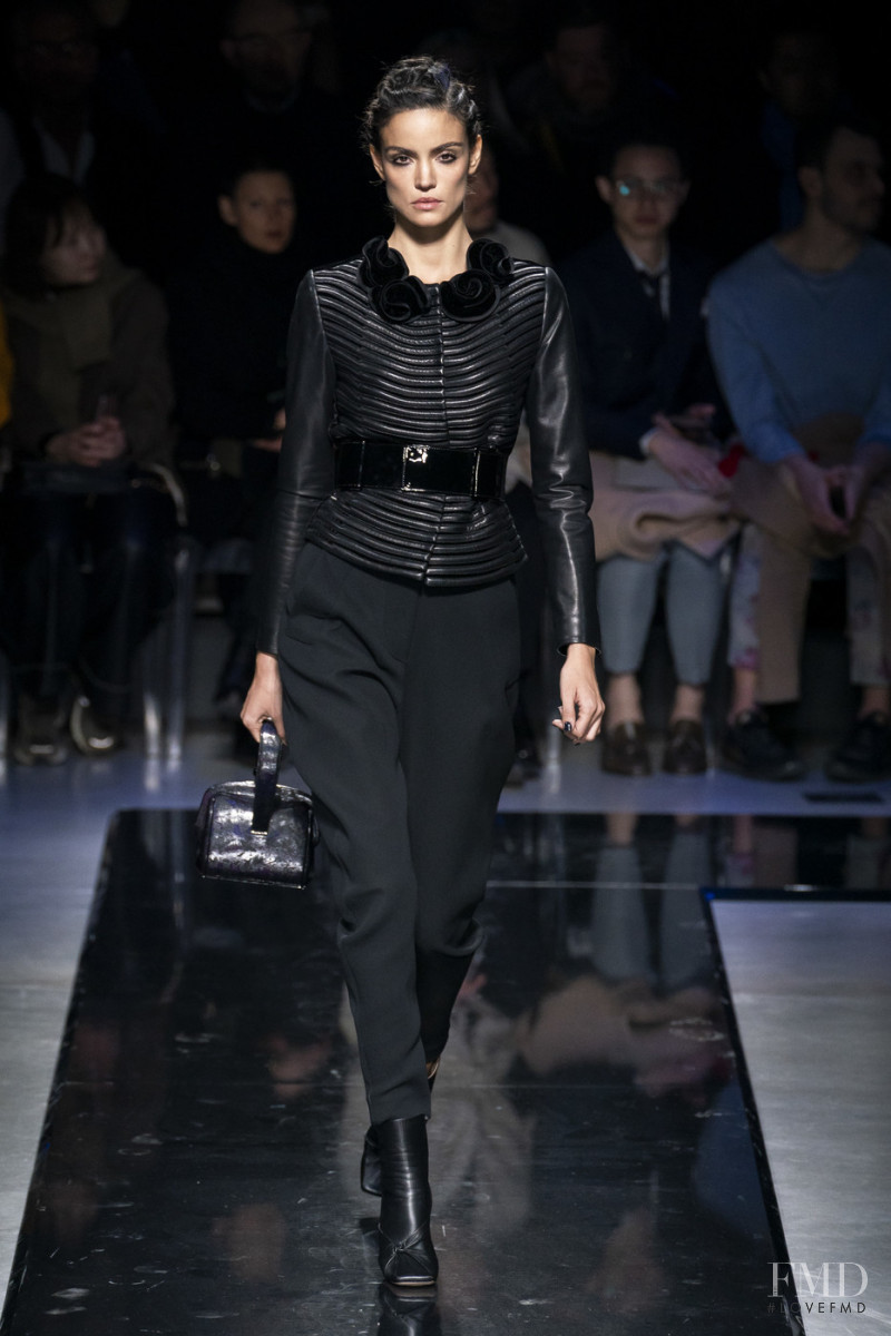 Sofia Resing featured in  the Giorgio Armani fashion show for Autumn/Winter 2019