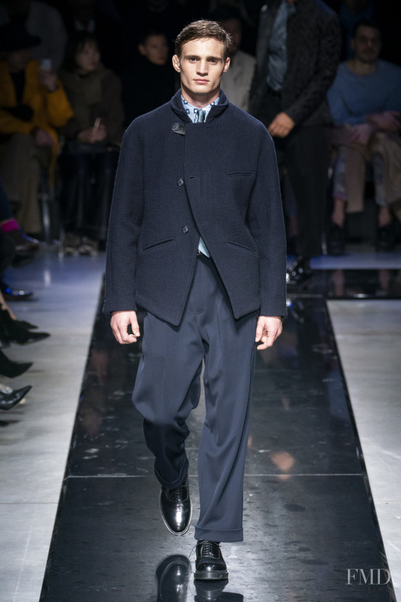 Julian Schneyder featured in  the Giorgio Armani fashion show for Autumn/Winter 2019