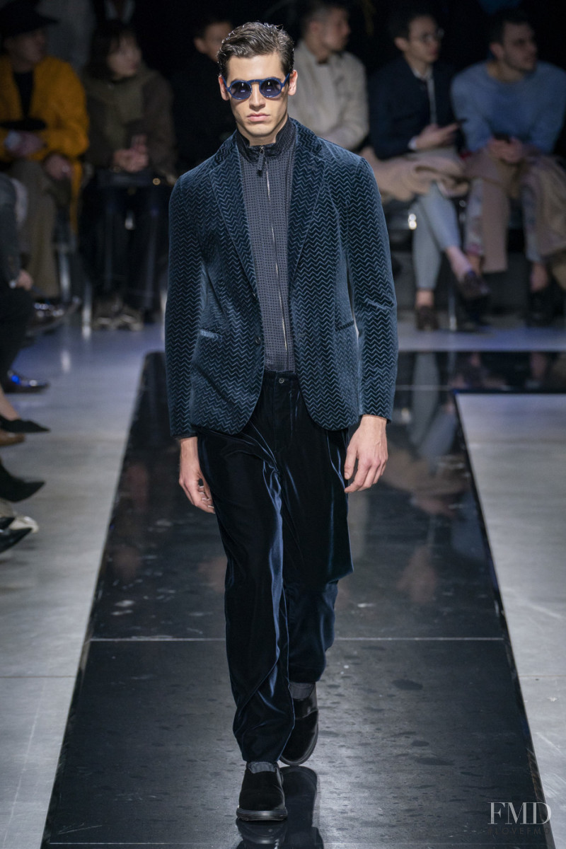 Marco Bellotti featured in  the Giorgio Armani fashion show for Autumn/Winter 2019