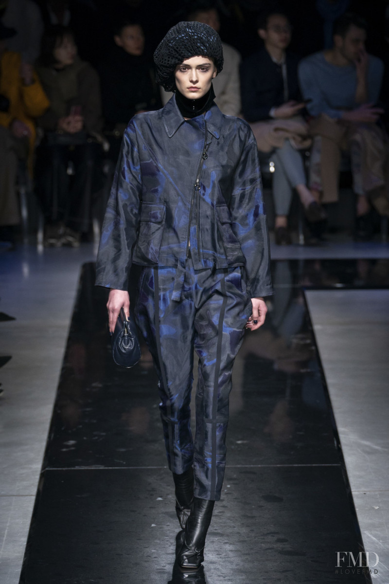 Hana Grizelj featured in  the Giorgio Armani fashion show for Autumn/Winter 2019