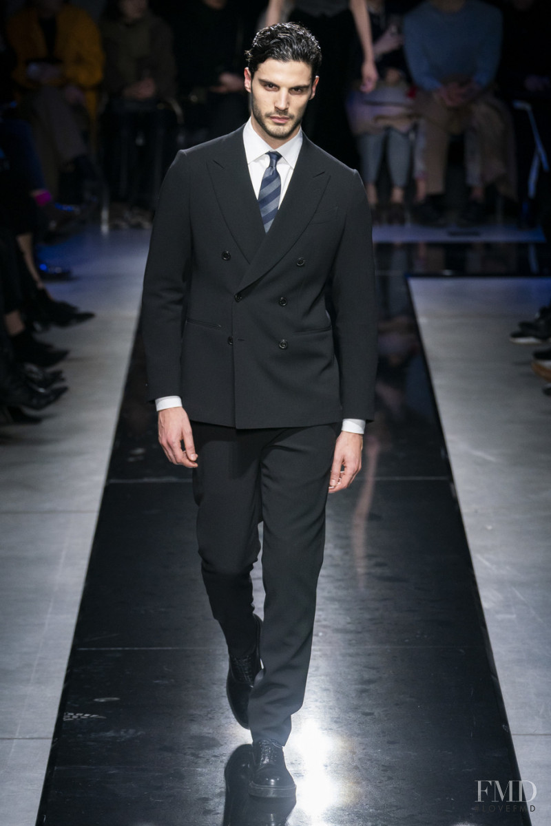 Alessio Petrazzuoli featured in  the Giorgio Armani fashion show for Autumn/Winter 2019