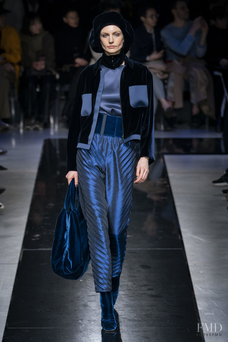 Agnese Zogla featured in  the Giorgio Armani fashion show for Autumn/Winter 2019