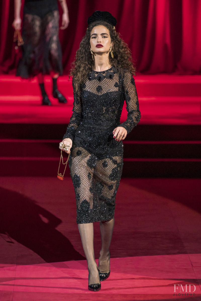 Chiara Scelsi featured in  the Dolce & Gabbana fashion show for Autumn/Winter 2019