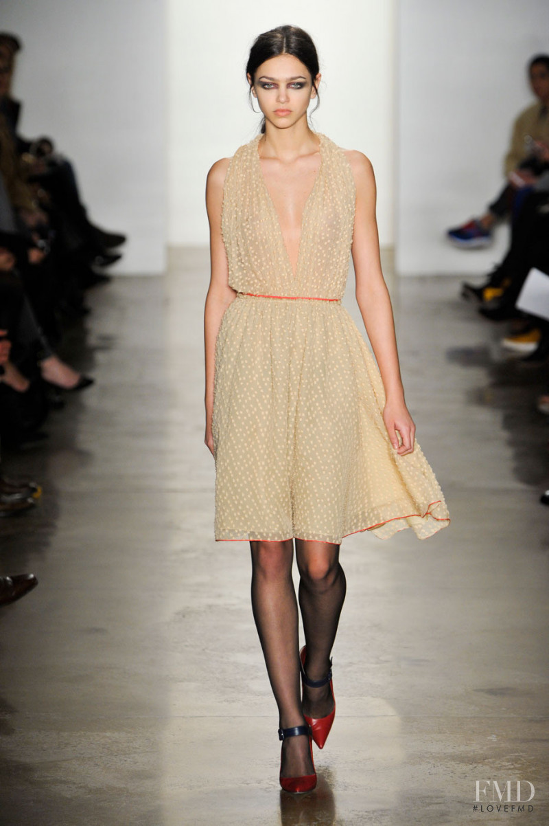 Zhenya Katava featured in  the Sophie Theallet fashion show for Autumn/Winter 2012