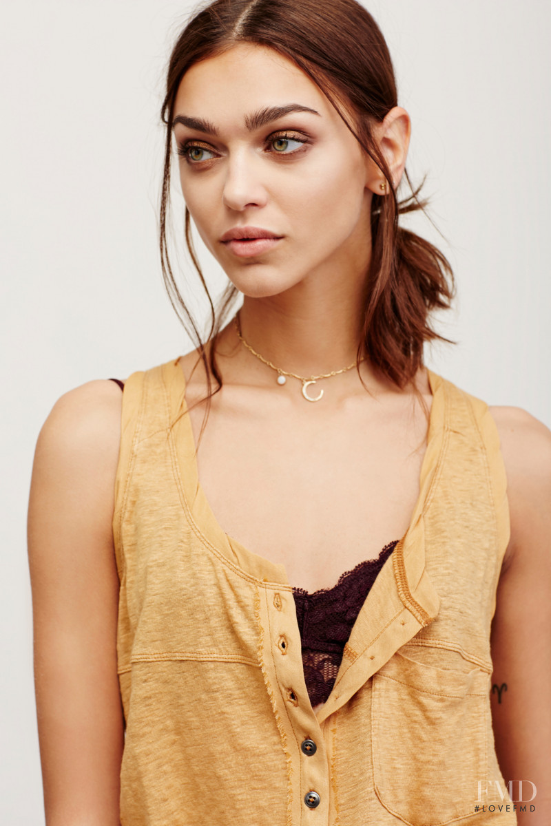 Zhenya Katava featured in  the Free People catalogue for Summer 2016