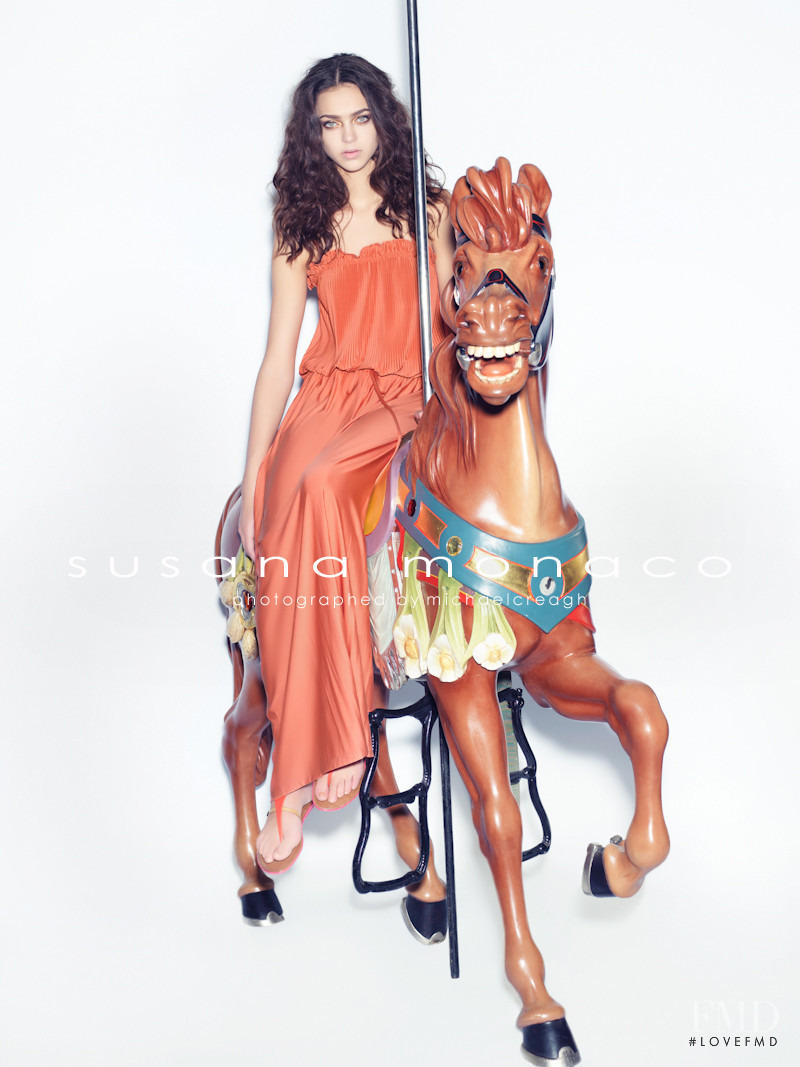 Zhenya Katava featured in  the Susana Monaco advertisement for Spring/Summer 2012